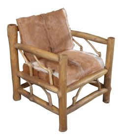 Fur Teak Lodge Arm Chair